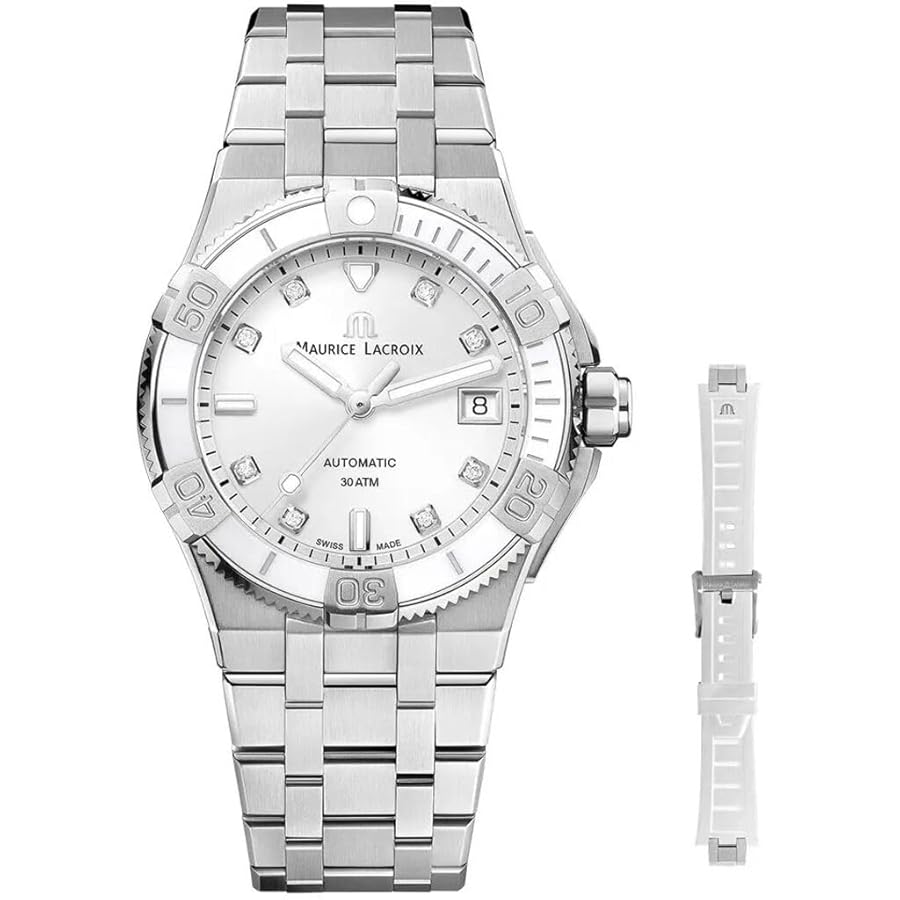 Maurice Lacroix 自動巻き時計 シルバー Amazon | Maurice Lacroix AIKON 自動ベンチュラー 38mm
